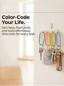 20/40pcs Colorful Zinc Alloy Carabiner Key Rings Spring Clips, Suitable For Keys, Bags, Water Bottles And Backpacks - Multi-color - View 5