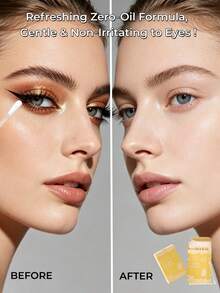 GUOXIAONIU 50pcs Pre-Soaked Butter Plant Extract Makeup Remover Pads, One Swipe Clean, Refreshing Oil-Free Formula, Gentle And Non-Irritating, Specially Designed For Eyes And Lips, Hygienic And Portable, Suitable For Travel - Multicolor - View 3