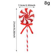 4 Buah Dekorasi Permen Lolipop Natal Warna-warni, Rangkaian Dekorasi Pohon Natal dari Permen Lolipop - View 2