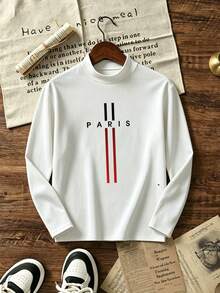 Tween Boys 3 Packs PARIS Graphic Mock Neck Long Sleeve Basic Tees, Soft Stretchy Casual Undershirts - Multicolor - View 3