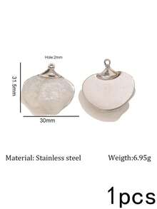 1/2Pcs Coastal Vintage Boho Shell Conch Charms For Jewelry Making, Stainless Steel Imitation Shell Pendants For DIY Necklace Earring Supplies - Acrylic Pendant - View 24