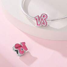1pc Silver-Plated 12 Zodiac Signs Hollow Beads, Full Set Of Zodiac Symbols With Soft Pink Enamel And Full Zirconia Stones, Sweet Girl Style, Suitable For Various Basic Bracelets And Necklaces, Handmade DIY Jewelry Accessories, Zodiac Memorial Gift Accessories - Multicolor - View 9