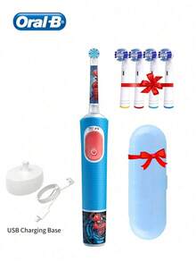 Cepillo de dientes eléctrico Oral B D103K para niños, IPX7 resistente al agua, modo dual, recargable, con temporizador inteligente y función interactiva de aplicación - Multicolor - Ver 11