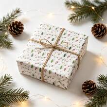 Christmas Light Pattern Tissue Paper, Christmas Tree, Candy, Star - 19.69in*13.78in, Handmade Wrapping Paper, Easy To Protect Items, Gift Box Filler, Party Decoration - Christmas Style Design, Durable Packaging, Holiday Wrapping, Holiday Decoration - Multicolor - View 1
