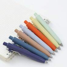3/6/12pcs Thick Barrel Ballpoint Pens, Macaron Color Retractable Design, Comfortable Grip With Metal Clip, Smooth Writing, Suitable For Learning, Office, Back To School Gift - Sets - View 8
