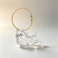 1pc Cute Transparent Cat Fur Storage Box Pendant, Gashapon Style Cat Fur Storage Capsule, Gashapon Style Keychain Charm, Pet Memorial Collection, Transparent Fur Storage Box, Cat Fur Storage Bottle Keychain, Cute Animal Fur Storage Pendant - Multicolor - View 16