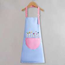 1pc-Art Classroom, School Boys & Girls Sleeveless Painting Apron With Cartoon Pocket, Multi-Functional Waterproof & Paint-Resistant Apron For Elementary Students, Suitable For Children Around 1.1-1.3 Meters Height. Back To School Season - Multicolor - View 7