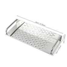 Stainless Steel Wall Mount Storage Rack Hollow Drainage Shelf For Bathroom Kitchen Toiletries Bottles Organizer Wall‑Mounted Storage Accessory - View 5