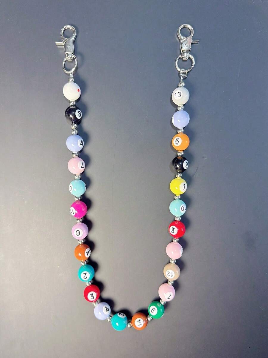 1pc Fashion Punk Geometric Chain Waist Chain, Personalized Hip-Hop Multi-Layer Body Chain, Suitable For Pants Decoration, Pants Chain, Keychain, Bag Pendant, Daily Wear, Music Festival, Party, Unisex, Jewelry Gift - Multicolor - View 1
