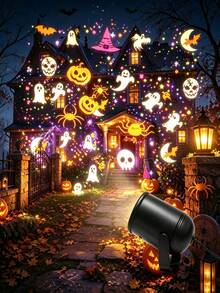Halloween Atmosphere Projector Lamp, USB Plug‑In Power, Multi‑Angle Rotatable Bracket, Multi‑Style Festival Patterns, Decor Light For Living Room Indoor Wall & Home Party Scene - Projector Lamp - View 10