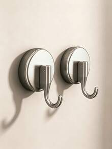 1pc/2pcs Hidden Rotating Gravity Wall Hook Behind Door, Bathroom Storage Rack With Movable Hook - Multicolor - View 7