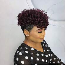 Real Human Hair Hair Topper, Fairy Style Short Hair With Bangs For Women, Clip-In Hair Piece, Unisex Clip-In Hair Topper Wig, Daily Wear Hair Piece - Multicolor - View 14