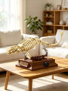 268/317/188/191/1pc Dinosaur Skeleton Building Blocks, DIY Assembled Fossil Model With Movable Limbs And Display Stand, Living Room Desktop Bookshelf Decor, Suitable For Dinosaur Enthusiasts And Collectors As Birthday, Holiday, Back To School Gift - Multicolor - View 13