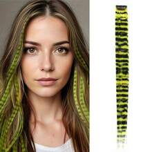 1 buah Ekstensi Rambut Motif Leopard Warna Campuran, Gaya Jalanan Y2K, Ekstensi Rambut Tanpa Sambungan Satu Bagian, Sutra Warna-warni Motif Leopard, Ekstensi Rambut Jambang Warna-warni dan Rambut Bulu, Ekstensi Rambut Gantung Telinga Warna-warni, Ekstensi Rambut Satu Bagian Motif Leopard dengan Sorotan Warna-warni, Ekstensi Rambut Alami Tak Terlihat dan Realistis - Motif macan tutul - View 13