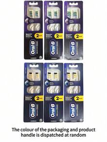 Oral B Pulsar 3D White Toothbrush 2pcs/Pack Vibrating Bristles Slim Handle Built-In Power - Multicolor - View 11