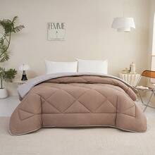 Soft Quilted Polyester Comforter With Reversible Design And Diamond Stitching, Comfortable Bed Filling, Available In Sizes 180x240cm, 220x240cm, And 240x260cm - Multicolor - View 2