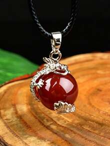 Natural Crystal Beads Pendant Crystal Round Beads Necklace Polished Mineral Specimen Craft Fashion Pendant Gift - Pendant - View 11