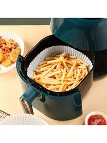 25/50/100/200pcs Square Disposable Air Fryer Liners, Paper Air Fryer Liners, Paper Basket Bowls, Baking Trays, Oven Accessories, Baking Tools, Kitchen Gadgets, Kitchen Accessories - Multicolor - View 4