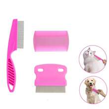 Flea And Tick Comb, Stainless Steel Dog And Cat Grooming Comb (Round Teeth), Double-Sided Professional Pet Tear Stain Remover, Detangling Tool, Suitable For Small, Medium And Large Pets - Multicolor - View 11