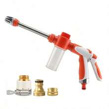 Multifunctional High Pressure Water Gun With Water Bottle, Suitable For Motorcycle, Home And Garden, Durable Long Nozzle, Efficient Cleaning And Irrigation - Multicolor - View 17