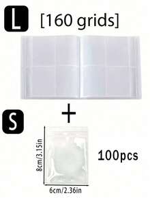 30/10/1pc Portable Transparent Jewelry Storage Book, 84/160 Transparent Pockets, Made Of Anti-Oxidation PVC Material, Can Store Rings, Earrings, Necklaces And Brooches. - Multicolor - View 14