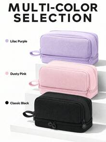 Large Capacity Multi‑Layer Pencil Case, Portable Zipper Pen Pouch With Multiple Compartments, Durable Oxford Stationery Storage Bag, Handheld Design Desk Organizer For Pens Markers Cosmetics, Practical Office & School Supplies, Multi‑Color Available - Multicolor - View 10