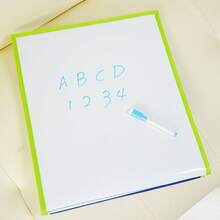 Double-Sided Felt Board, Foldable Felt Story Board, Portable Game Board For Family And Classroom Interactive Games, Handwriting & Drawing On Front, Felt Pattern Decoration On Back (Accessories Not Included), 15.9X13.8in - White - View 7