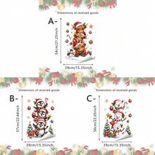 1/3pcs Cartoon Penguin & Snowman Layered Christmas Window Stickers, Double-Sided Visible PVC Static Cling Glass Decals, Suitable For Home, Classroom And Store Window Decoration - Multicolor - View 10