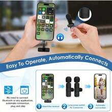 Wireless Lavalier Microphone Compatible With Iphone And Android, Widely Applicable, Noise Reduction And Clear Sound Quality, Suitable For Podcasts, Video Recording, Live Streaming, Vlogs - View 10
