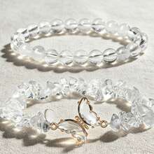 1 Set Exquisite Butterfly Bracelet, Luxury Rose Gold Butterfly Accessory, Asymmetrical Asymmetrical Beaded Bracelet, Atmospheric High-End Elegant Accessory, Gentle Niche Design Wrist Ornament, Versatile Daily Commute Date Accessory, Delicate Butterfly Embellishment, Lively And - Multicolor - View 11
