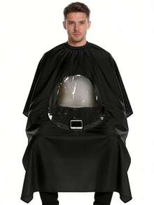 1pc High-Quality Anti-Static Hair Cutting Cape, Made Of Anti-Adhesion Fabric, Perfect For Precision Haircuts. Tailored For Barbers And Stylists, Featuring Transparent Design And Premium Materials, Ideal For Hair Salon Use - Multicolor - View 3