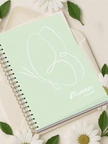 1pc 2026-2027 Planner Notebook With Monthly Calendar Grids, Notes Area & Color Tabs, Halloween Gifts For Work And Home Planning, Office Desk Accessories Office Supplies For Daily Organization - A - View 2