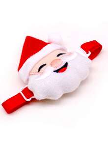 3/10Pcs Christmas Cartoon Pet Bow Ties, Santa, Reindeer & X‑Mas Tree Fabric Collar Decor, Adjustable Elastic Straps, Universal For Small‑Medium Dogs & Cats, Pet Photoshoot Props For Party, Festive Gifts To Make Pets Happy For Birthday & Christmas - Multicolor - View 6