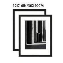 Mosearon 3pcs/2pcs/1pc Minimalist MDF Photo Frame, A4 Certificate Frame, 30*40cm Poster Frame, No Backing Paper, With Transparent Acrylic Panel; Suitable For Living Room, Bedroom And Gallery Wall Decor - MDF - View 17
