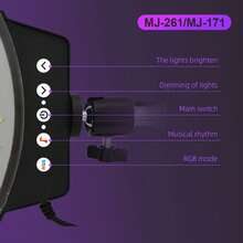 Borriig 300 LED Ring Light, Phone Ring Fill Light With Stand, USB Interface, Phone Live Streaming Makeup Beauty Light, Perfect Choice For Girls' Makeup And Selfie! Suitable For Selfie And Live Streaming (Black) - Music Rhythm Fill Light - View 3
