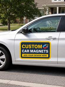 Custom Car Magnetic Signs, Personalized Vehicle Magnets With Logo And Text, Suitable For Cars, Trucks And Commercial Advertising - Multicolor - View 5