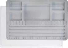 Mini Pearl Board With Gray Flocking, 4 Straight Channels And 5 Recessed Compartments, 19.68 * 28.57 Cm, Display Board For Bracelets, Necklaces And Other Jewelry - 2pcs - View 8