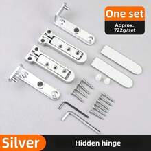 Heavy Duty 3D Invisible Door Hinge, Adjustable Concealed Pivot Hinge, Suitable For Bedroom Wooden Door Furniture Hardware Accessories - Silver - View 10