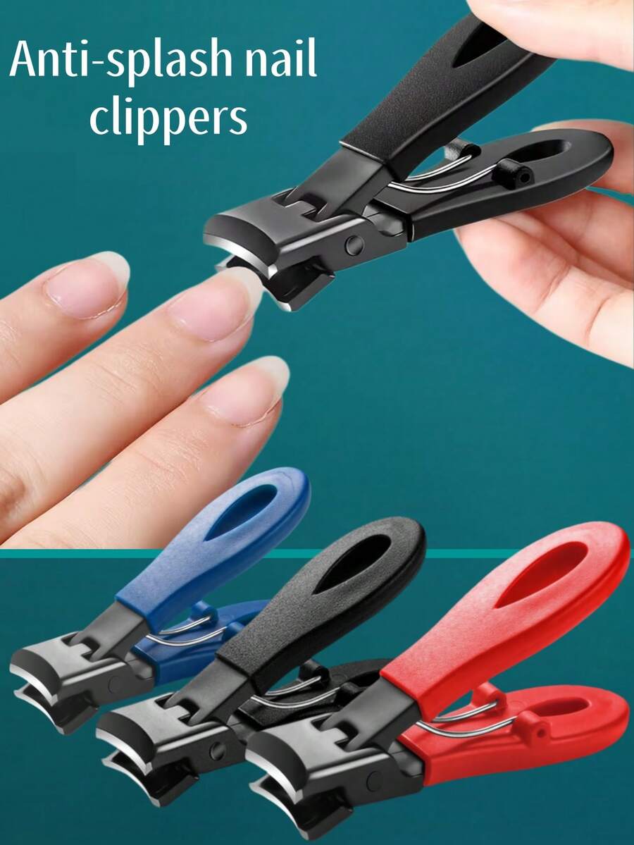 1pc Thick Wide Mouth Anti-Splash Nail Clipper, Sharp Foot And Hand Care Tool Set