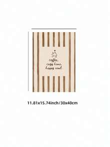 1pc Frameless Cozy Neutral Home Coffee Quote Wall Art Dorm Gift - Multi-color - View 15