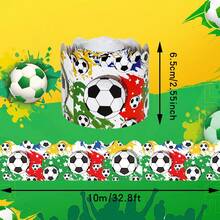 Soccer Theme Classroom Bulletin Board Decorative Border Paper, Dynamic Pattern Design, Vibrant Colors, Freely Cut To Fit Various Edges, Suitable For Classroom Bulletin Boards, Sports Event Decoration, Room Decor - Decorative Stickers - View 9