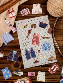 Yanji Old Days Fantasy Series Embroidery Theme Sticker Book Japanese Food Ins Style Planner DIY Decoration Stickers - A - View 6