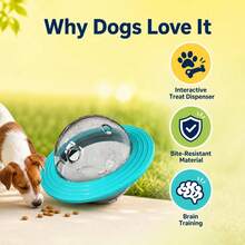 1pc Dog Puzzle Slow Feeder Toy, Treat Dispenser, Interactive Food Bowl, Chew-Resistant, Dog Teething Toy, Slow Pet Feeder, Boredom Relief Toy, Adjustable Feeder, Encourage Exercise, Interactive Puzzle Feeder, Multi-Size Dispensing Holes, No Clogging, Easy To Clean - Multicolor - View 3