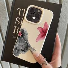 1件 白色啞光極簡鏡頭保護獅子百合圖案手機殼，個性化適用於 iPhone 16 Pro Max/18/17/16/15/14 Plus/13/12/11/Air 及系列 - 彩色 - 查看 4