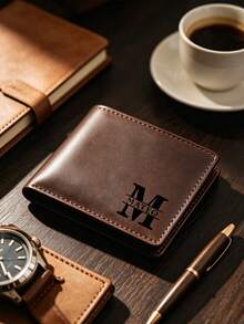 1pc Personalized Wallet - Customizable Engraving, Dual-Color Design (Black/White), Zipper Closure, Multiple Card Slots - Valentine's Day/Anniversary/Birthday Gift (Unisex) - Everyday And Special Occasion Wallet - Minimalist Unisex Wallet, Card Holder, Exquisite Craftsmanship - Multicolor - View 4