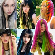 1 buah Ekstensi Rambut Motif Leopard Warna Campuran, Gaya Jalanan Y2K, Ekstensi Rambut Tanpa Sambungan Satu Bagian, Sutra Warna-warni Motif Leopard, Ekstensi Rambut Jambang Warna-warni dan Rambut Bulu, Ekstensi Rambut Gantung Telinga Warna-warni, Ekstensi Rambut Satu Bagian Motif Leopard dengan Sorotan Warna-warni, Ekstensi Rambut Alami Tak Terlihat dan Realistis - Motif macan tutul - View 4