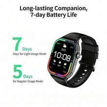 Lenovo Smartwatch, layar AMOLED HD persegi 1,96 inci, daya tahan baterai lama, konektivitas nirkabel 5.4+, mode olahraga, pemantauan kesehatan harian dengan lebih dari 50 mode olahraga. - View 8