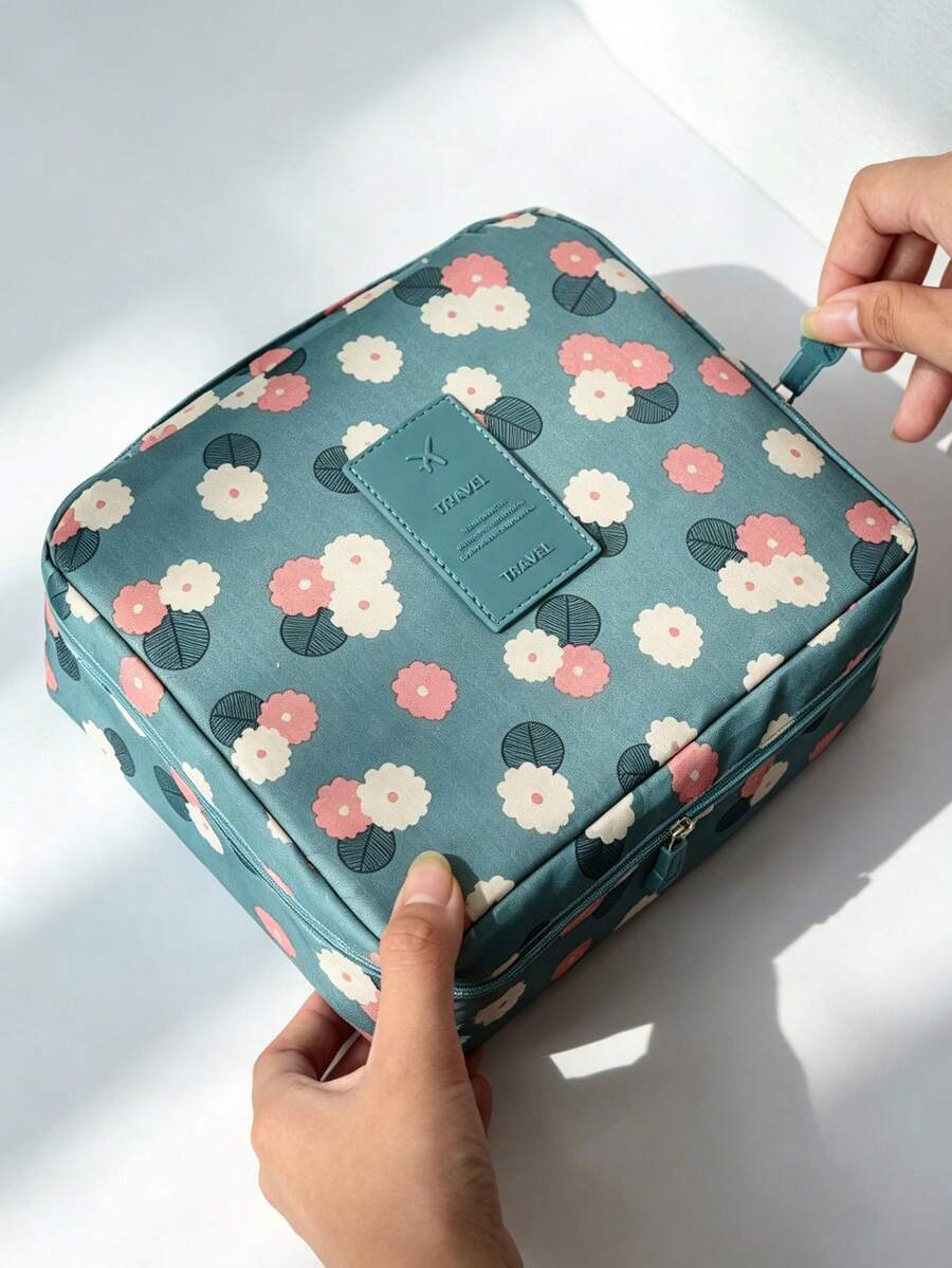 Multifunctional Portable Waterproof Travel Storage Bag, Square Cosmetic And Toiletries Organizer, Suitable For Outdoor Vacation - Multicolor - View 1