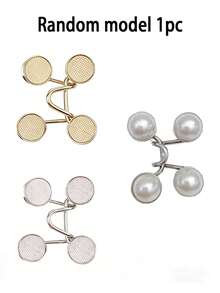 2/1pc Detachable Pants Button Multi-Function Brooch Adjustable Button Travel Vacation Cruise Essential Accessory For Women New Semester Season - Multicolor - View 12