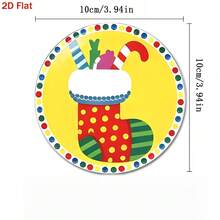 Christmas Hot-Selling 9pcs Christmas Coasters, Cute Cartoon Santa Claus, Snowman, Reindeer, Gingerbread Man, Puppy, Tree PET Water Cup Coasters, Suitable For Home Kitchen Dining Table Party, Winter Holiday, Protect Tabletop Decor, Christmas Decoration Gift - Multi-color LDX2662 - View 11